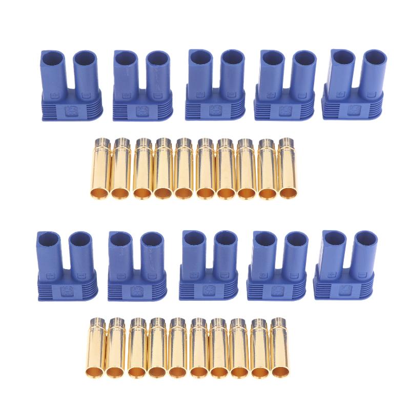 5/10Pcs Male And Female Gold Plated Banana Plug Ec5 Connector Kit For Rc Circuit Male Female Bullet Parts