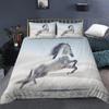 3D Animal Printed Duvet Cover Set Domineering Galloping Horse Bedding Set Soft 2/3pcs Polyester Quilt Covers With Pillowcase