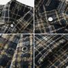New American-Style Casual Plaid Lapel Jacket for Men and Women, Trendy Brand, Autumn Loose-Fitting Versatile Shirt Coat