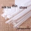 ZISIZ Clear Pointed Tip Disposable Drinking Straws