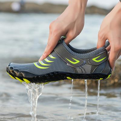 Unisex Barefoot Water Shoes Men Five Fingers Aqua Shoes Women Drainage Beach Sports Swim Sandals Quick Dry Diving Hiking Wading Sneakers Fitness Shoes