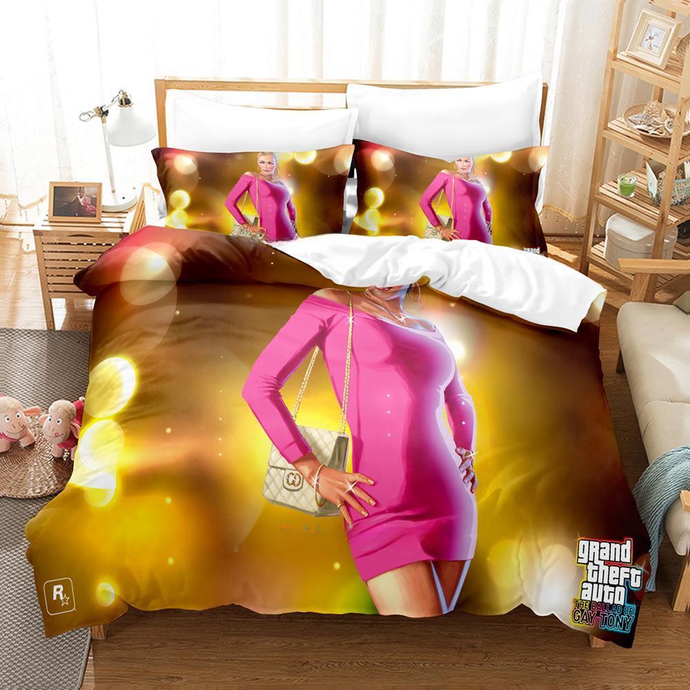 Grand Theft Auto: The Ballad of Gay Tony Bedding Set Single Twin Full Queen King Size Bed Set Adult Kid Bedroom Duvetcover Sets