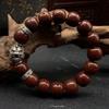 Five Emperors Coins Pixiu Spacer Beads Bracelet with Tibetan-Style Carving Domineering Accent.