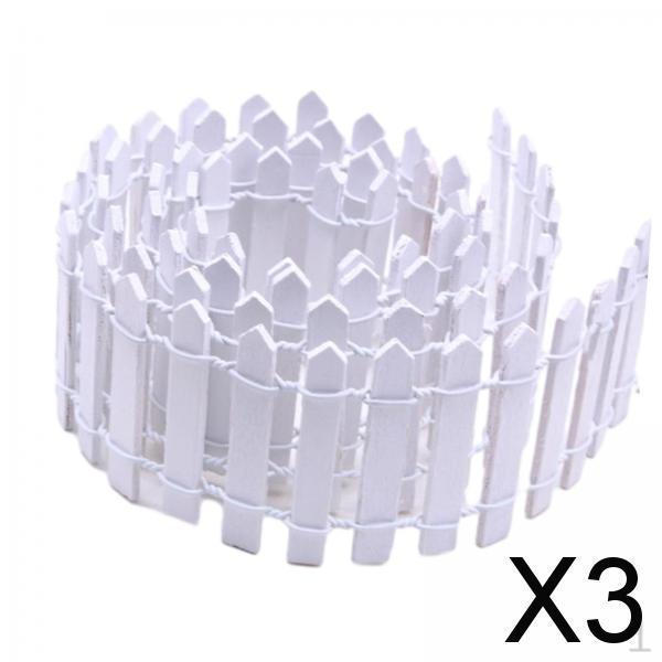 

2xМиниатюрный забор для сказочного сада,Сказочные аксессуары Уличный деревянный штакетник,Сделай сам цветочный горшок