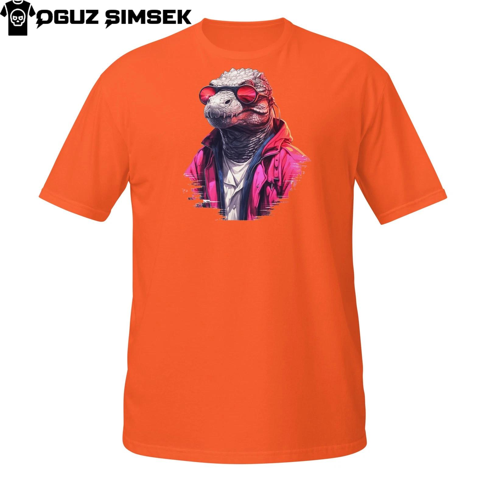 Streetwear Lizard T-Shirt Mens Womens Tees Top – Cool Reptile in Hoodie and Sunglasses 2XL
