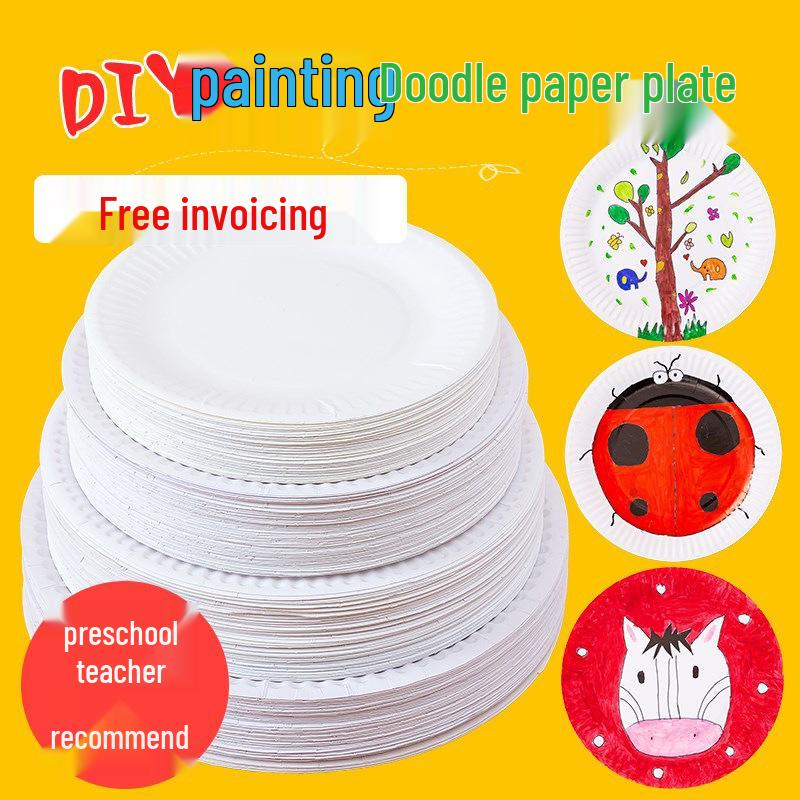 Disposable DIY Painting Plates for Kindergarten Art Activities
