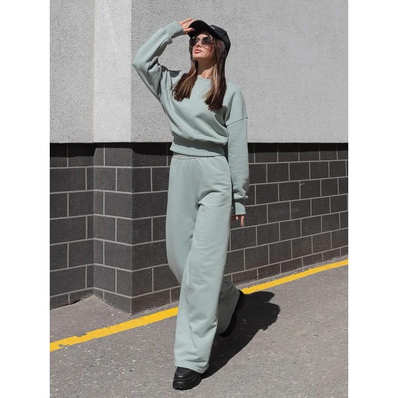 Womens Casual Solid Color Hoodie Wide Leg Pants Set Long Sleeve Relaxed Fit Streetwear Outfit