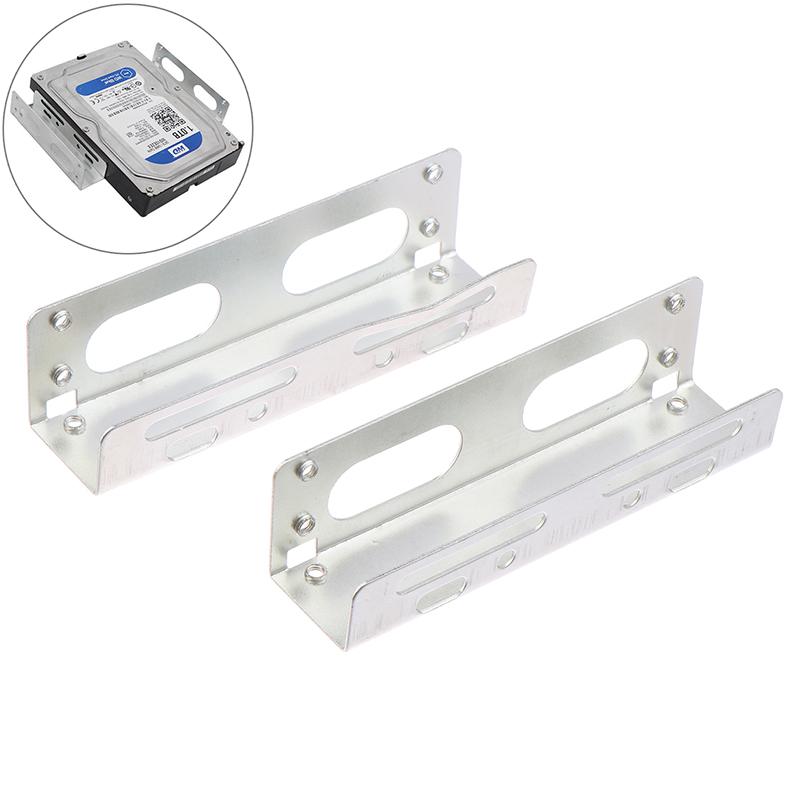 2Pcs 3.5 To 5.25 Optical Drive Expansion Holder Hard Drive Rack Bracket Caddy Bay For Ssd M.2 Hdd Desktop Hard Drive Bracket