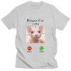Bingus Cat Is Calling Memes 2026 New Fashion Cat Print Tshirt Summer Women Shortsleeved Clothes Loose Sports Couple Funny Tops