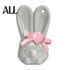 Stylish Accessory for Daily Use Bunny Can Opener Keychain, Cute Bow Rabbit Bottle Pendant, Portable Easy One Click Tab Beverage Keyring Outdoor