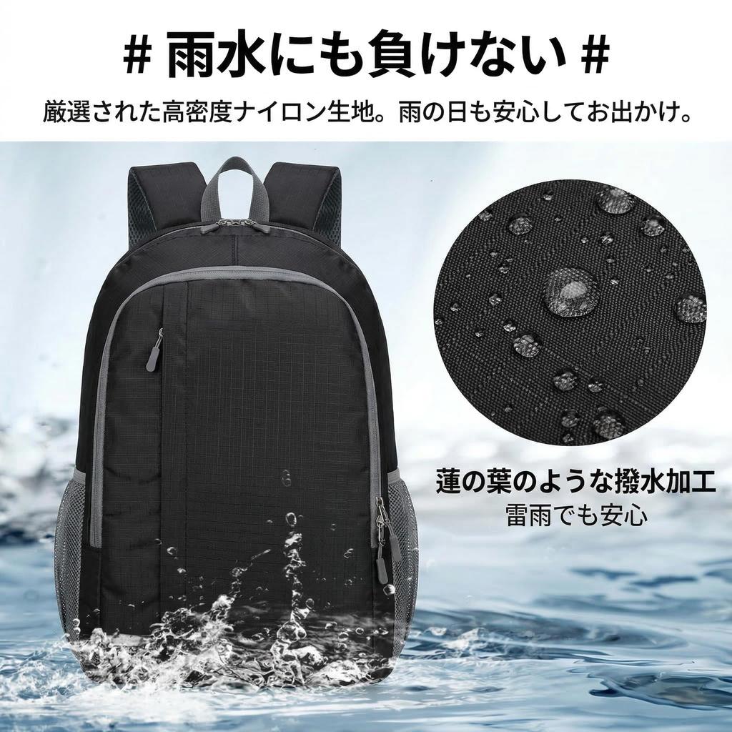 [Samcos] Foldable Backpack, Lightweight, Waterproof, 20L Large Capacity, Ideal for Business Trips, Hiking, Travel, Sports, Shopping, School, and