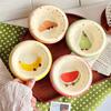 Cute Painted Ceramic Bowls for Daily Use Fun Food Designs Ideal for Dessert and Snack Home Kitchen Tableware