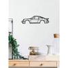 Metal Porsche 911 Turbo Wall Art Sculpture, Creative Iron Home Decoration, Unique Car Pendant Ornament for Indoor Living Room Decor