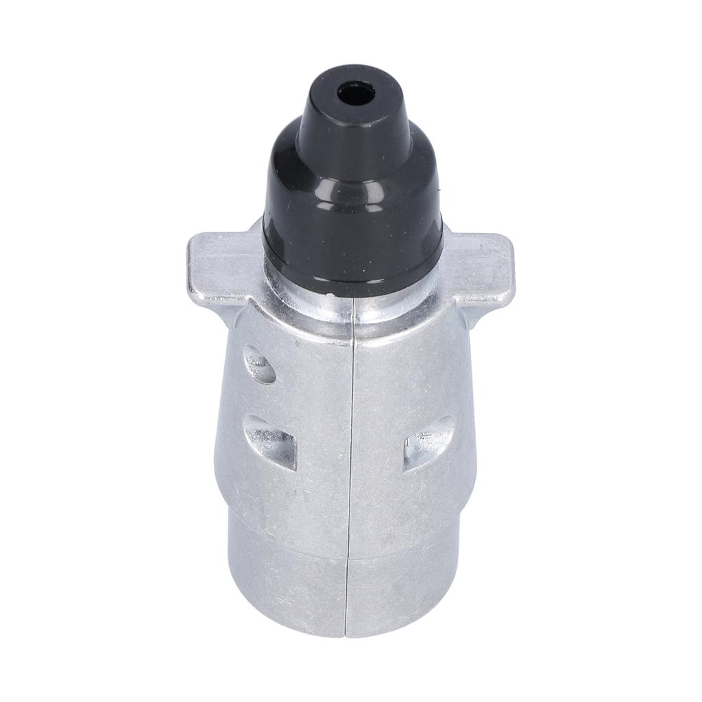 7pin Electric Trailer Plug Truck Interface RV Power Cord Socket Waterproof 12VDC Silver for European Cars