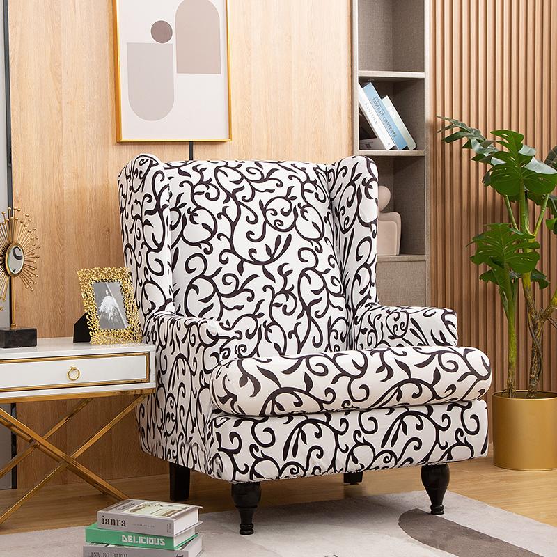 Ohrensessel Bezüge 2 Stück Flexible Spandex Ohrensesselbezüge Sofa Flexible Abdeckung Druck Ohrensessel Sessel Bezüge UNIVERSAL