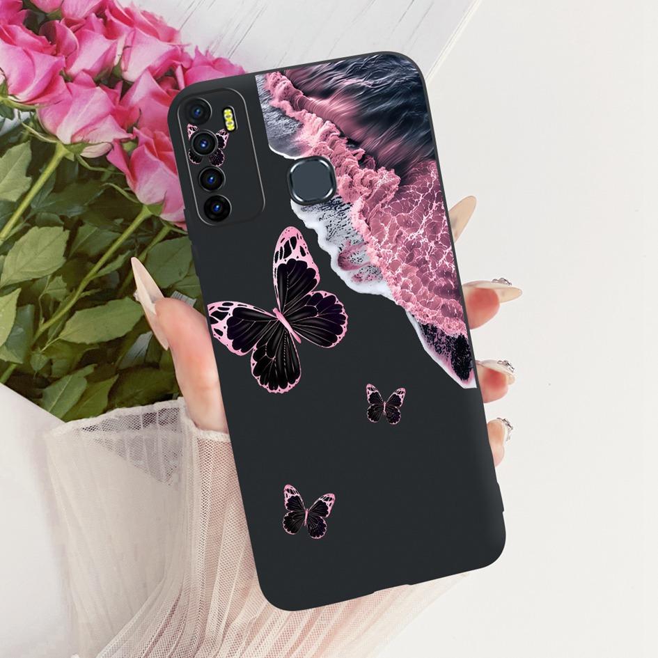 For Infinix Hot 9 Pro Case New Fashion Flower Soft Silicone Phone Cover For Infinix Note 7 Lite Cases Hot 9 Play Hot9 X655 Funda
