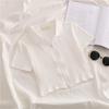 Women's Fashion Casual Summer Spring Solid Color Print Short Sleeve POLO Neck Blouses  Shirts