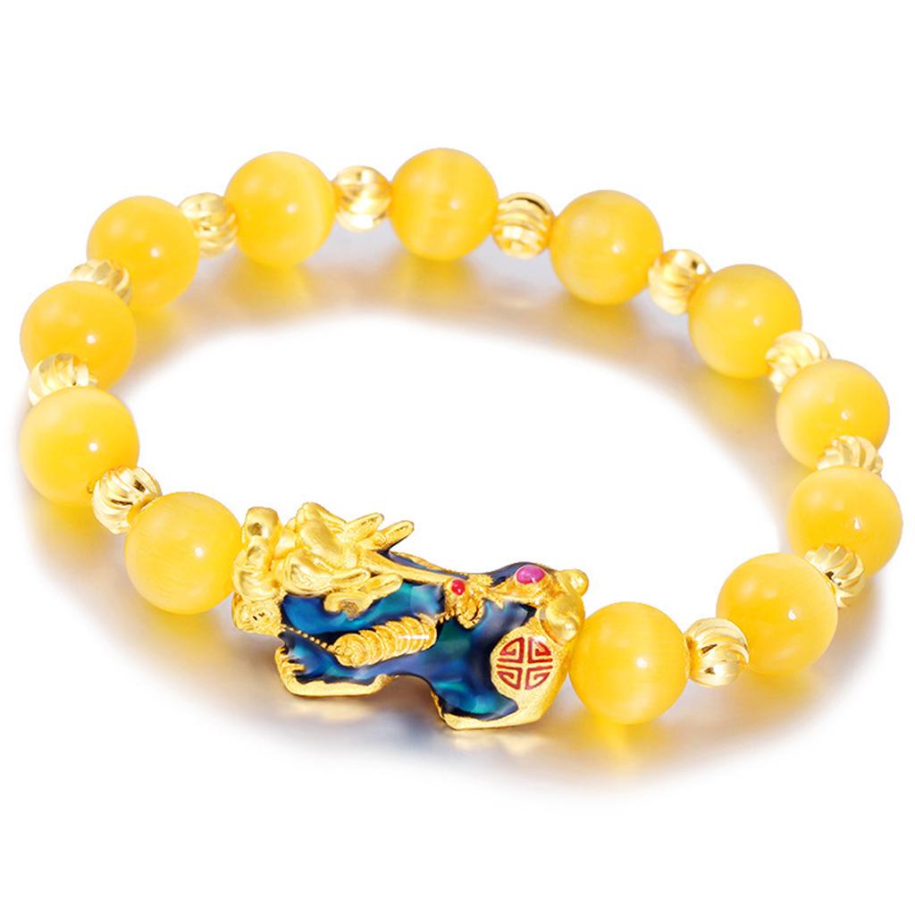 BOXOX 3 Braccialetti Feng Shui Pixiu | Ossidiana E Oro, Portafortuna Ricchezza Per Uomo E Donna