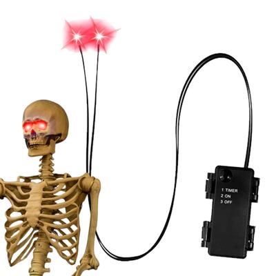 Świecące oczy LED na Halloween z timerem, świecące DIY, do dyni szkieletowych, masek, nagrobków, dekoracji wnętrz i na zewnątrz w stylu horroru