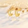 Hot New Product C-shaped Earrings Pins Cold Style High-end Temperament Pearl Earrings for Women