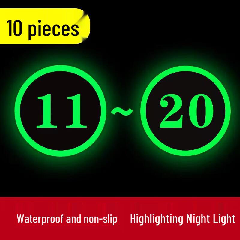 Glow-in-the-Dark Number Stickers