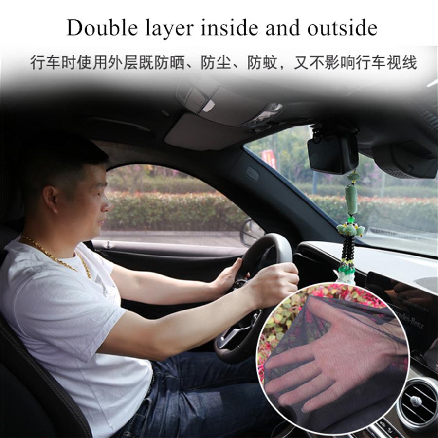 2x Universelle Auto Frontseitenfenster Sonnenschutzabdeckungen UV-Schutz Netzvorhang Schwarz