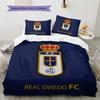 Real Oviedo Patronen Beddengoed Huisdecoratie Verjaardagscadeau (1 dekbedovertrek + 2 kussenslopen, zonder binnenkussen)