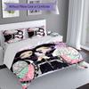 3pcs Demon Slayer characters1 pattern bedding set duvet cover set includes duvet cover &pillowcases, perfect all season bedroom decoration & gift