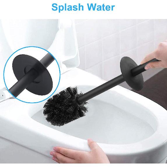 Stainless Steel Toilet Bowl Brush and Holder for Bathroom Storage Organization