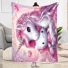 1pc Rainbow Unicorn Sky blanket Soft and Warm for Sofa Office Camping Travel Livingroom Great Gift for Friends and Family Comfortable