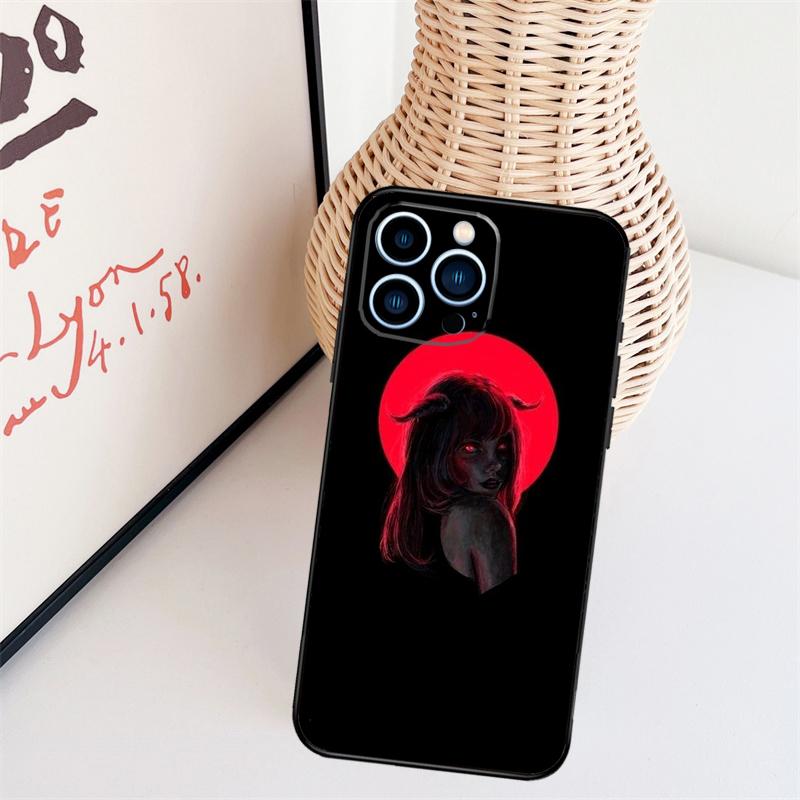 Aesthetic Devil Woman Bad Girl Phone Case For iPhone 17 Pro Max 16 15 11 12 13 14 Pro Max mini 15 16 Plus 16e 17 Air Cover