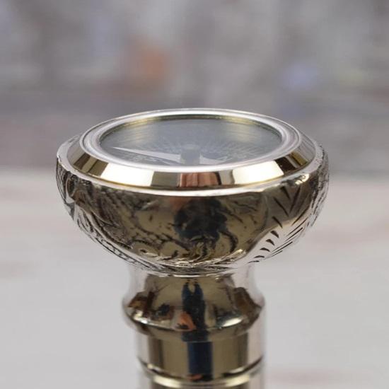 93.98 Cm Compass and Walking Stick Gift for Grandfather Father Wooden Cane