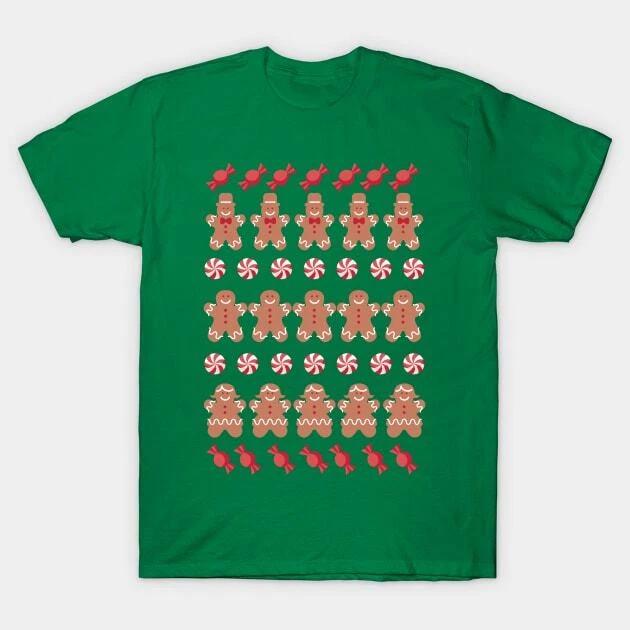 Gingerbread Man Cookies Ugly Christmas Sweater Shirt Made in Australia T-Shirt XL