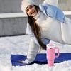 Fashionable 40-ounce stainless steel cup with handle, vacuum insulated travel cup, leak-proof double-wall hot cup, sports water bottle