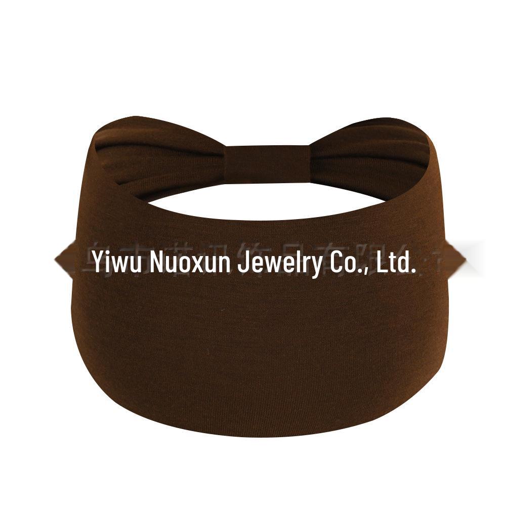 Elastic Wide Side Sports Headband: European & American Style, Sweat-Absorbing, Fashionable Hair Accessories
