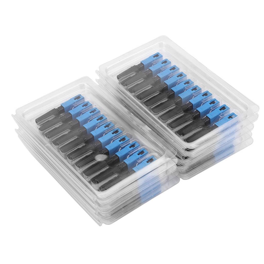 100pcs Embedded SC Optic Fiber Quick Fast Connector Adapter for FTTH
