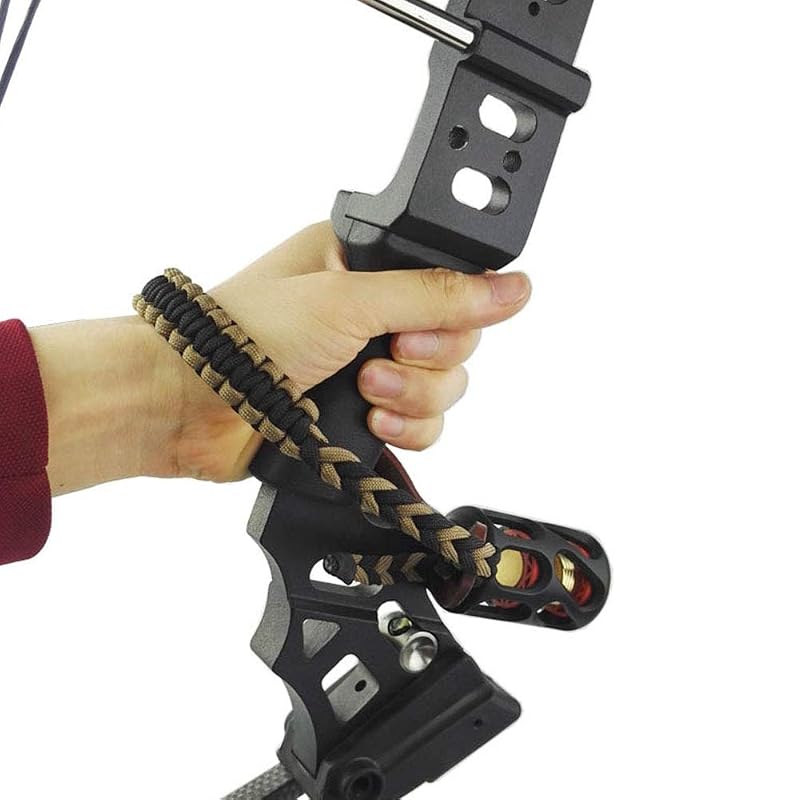 Archery Wrist Sling, Bow Hunting Accessory, Adjustable Braided Cord Rope for Hunting Archery Bows and Compound Bows