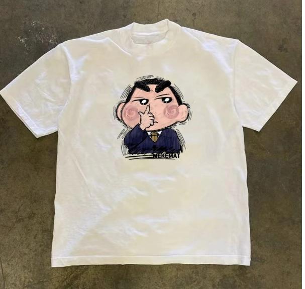 

2026 New Crayon Shinchan Harajuku Men Women Oversized Y2k Short Sleeve Streetwear Casual High Quality Female Male Clothing Tee S