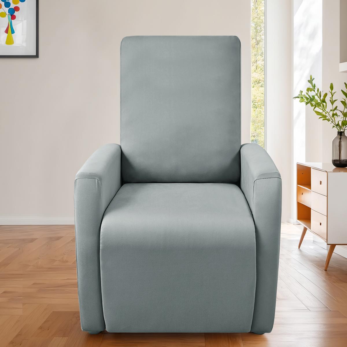 4 stuks/set effen melkzijde anti-spat elastische enkele bankhoes, 120 g/m², geschikt voor het verfraaien en beschermen van de bank 1 seater