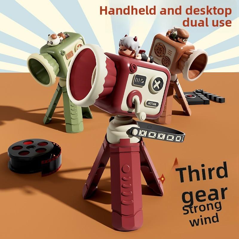 Creative Retro Camera Handheld Fan With Usb Charging For Kids And Students