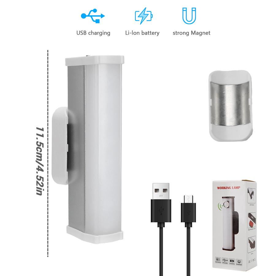 

Датчик движения, беспроводной светодиодный ночник, USB перезаряжаемый ночник для кухонного шкафа, гардероба, лампа для лестницы, подсветка