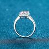Certified 2/1CT Radiant Cut Moissanite Engagement Ring  Colorless VVS Diamond Proposal Rings Sterling Silver Weddig Band