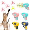 Interactive Pet Toy Gun Light-up Flying Disc For Cats And Dogs Plastic Pink/blue/yellow
