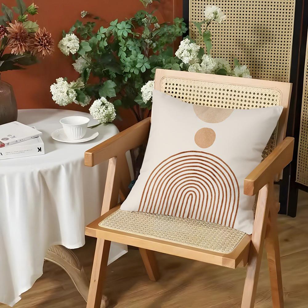 Boho Matisse Coral Lines Cushion Cover Silky Short Plush Invisible Zipper Dustproof Sofa Pillow Case for Home Decor