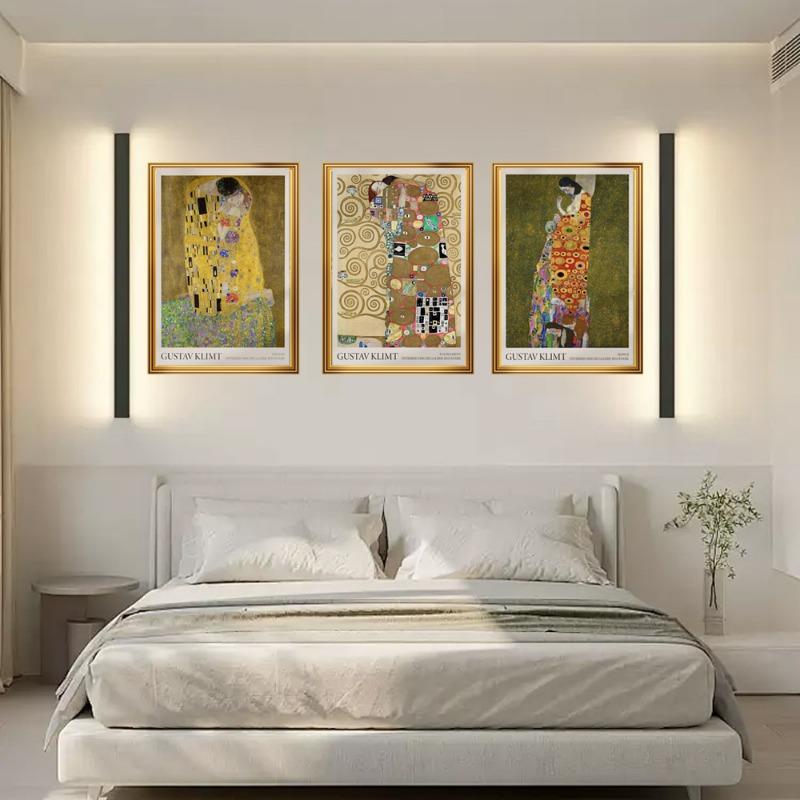 1 Stück Gustav Klimt Ästhetisches Poster Vintage Romantisch Abstrakte Figuren Landschaft Wandkunst Heim Büro Dekor Galerie Wandkunst