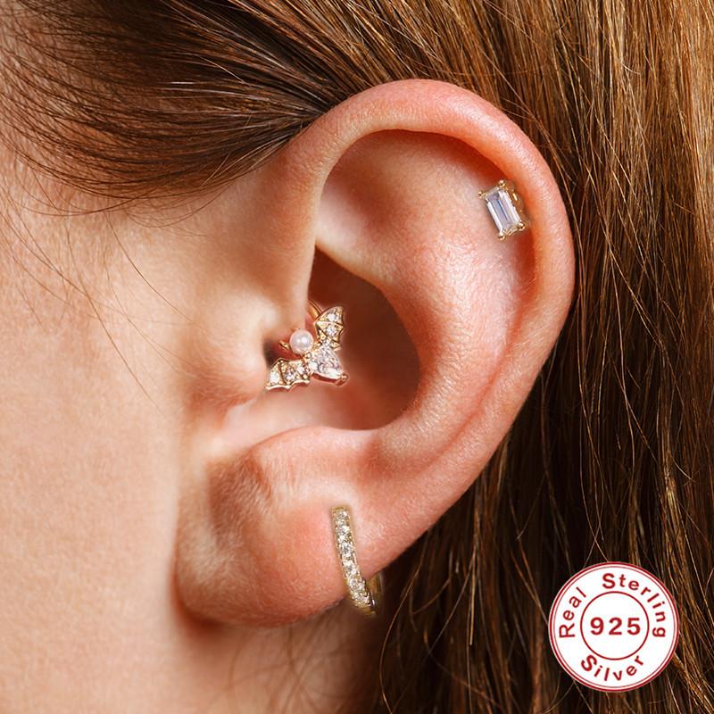 Sterling Silber S925 Körperpiercing Knorpel Nahtloser Nasenring Offener Ring Piercing Mode Nasenring Ohrringe Fußohrringe Ohrringe