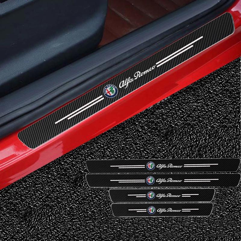 Car Sill pedal Rear Bumper Protection Stickers For Alfa Romeo STELVIO Giulia 159 Giulietta 147 Mito 156 MTO Sportiva Accessories