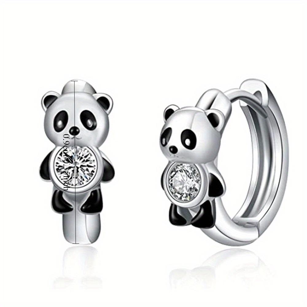 1 Pair of Panda Ear Buckles Cute Chubby Red Panda Summer Temperament