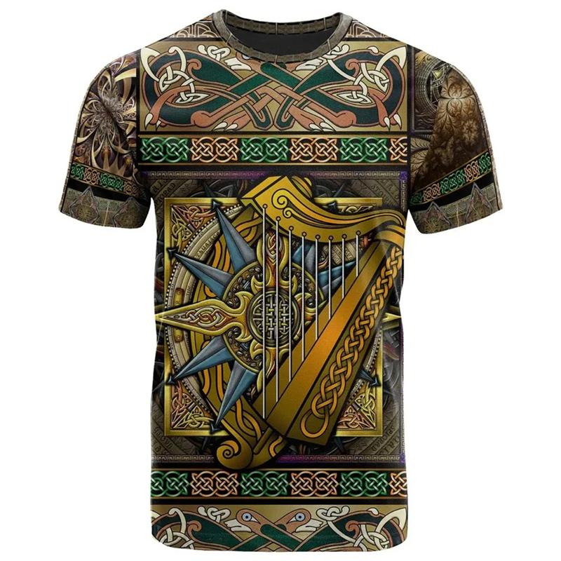 Ireland Shamrock Pattern T-Shirt 3D Printed T Shirt Men Women Clothing Casual Short Sleeve Tees O-Neck Pullover Tops Streetwear