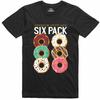 Hombre Divertido Novedad Camiseta Donut 6 Paquete Anillo Girar Algodón Prelavado T Shirt